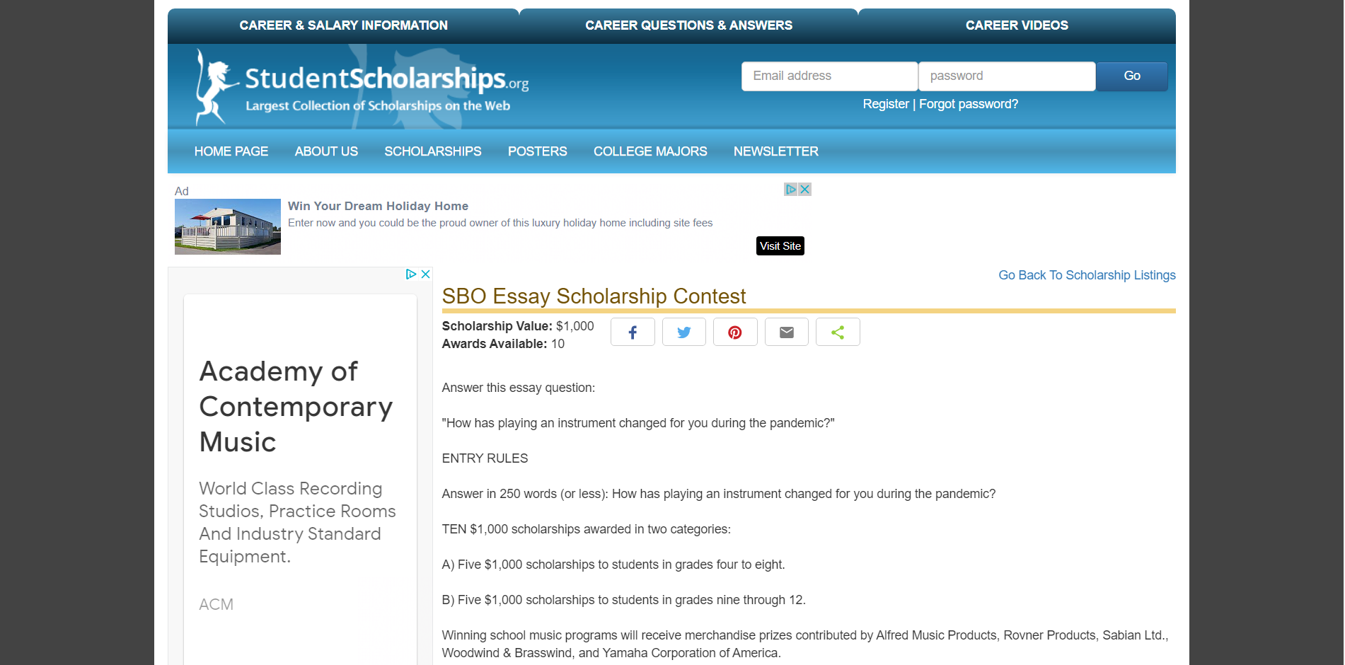 SBO Scholarship