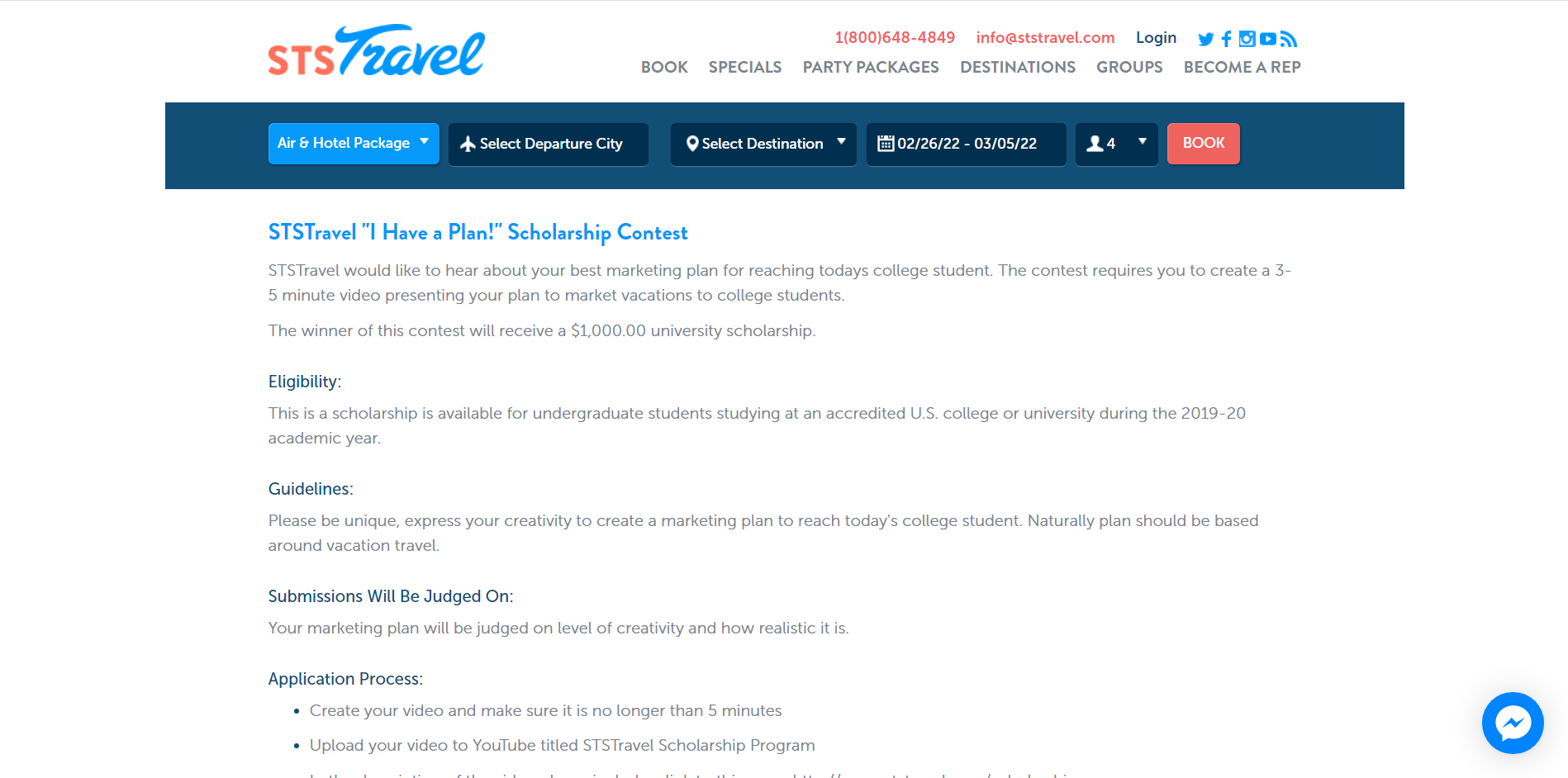 STS Travel Scholarship