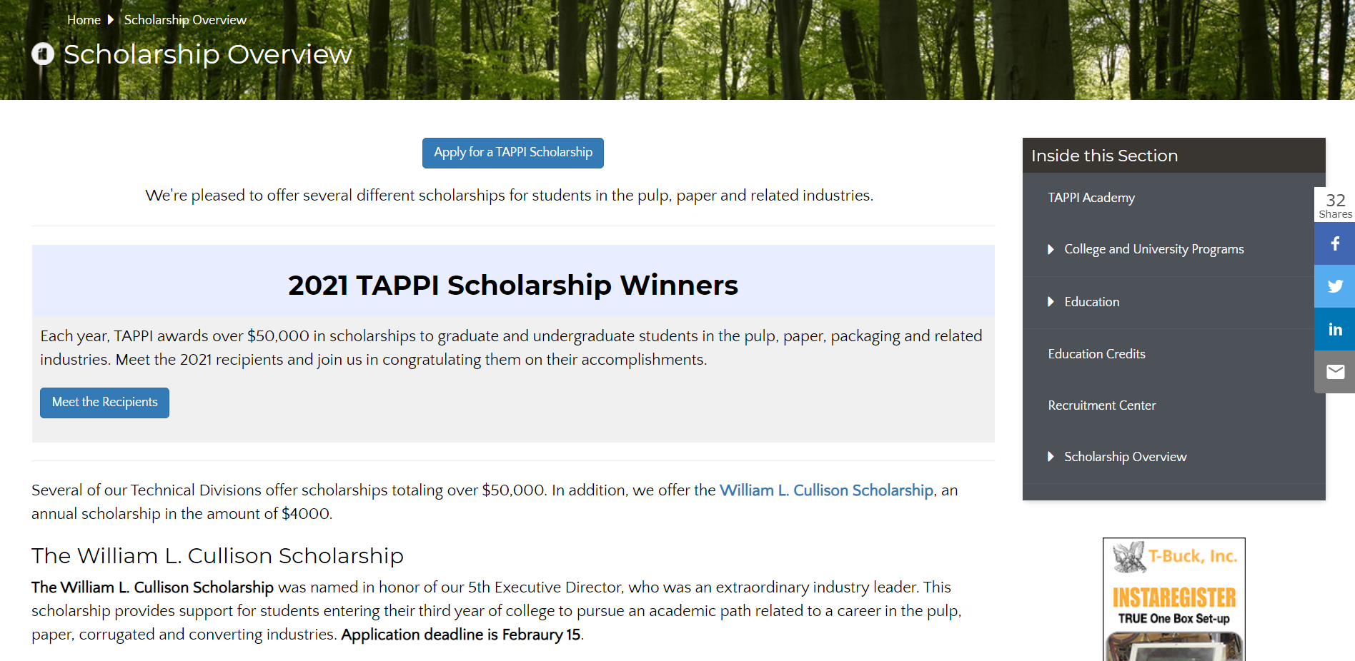TAPPI Scholarship