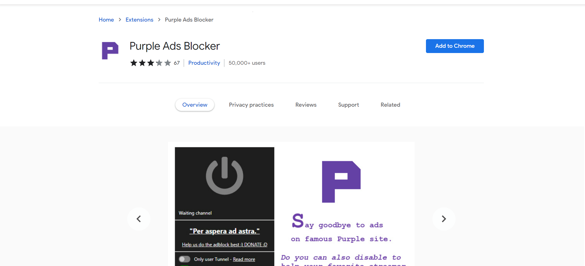Purple Ads Blocker